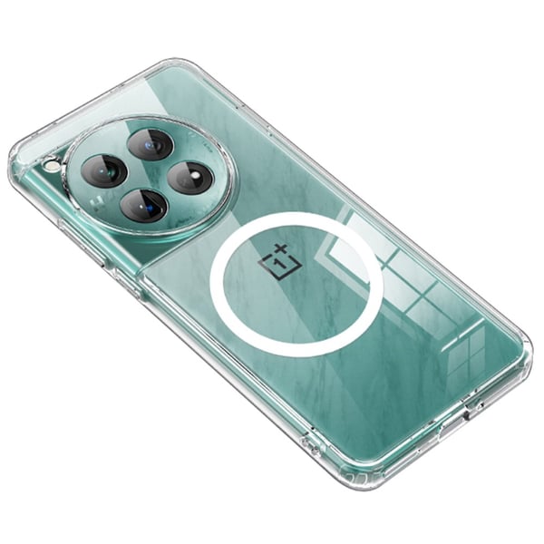 SKALO OnePlus 12 5G TPU hybrid magnetisk ring Cover - Gennemsigtig SKALO OnePlus 12 5G TPU hybrid magnetisk ring Cover - Gennemsigtig