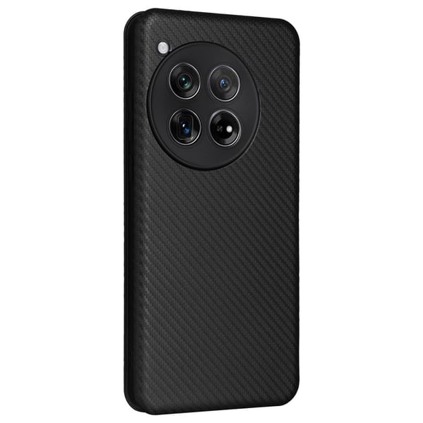 SKALO OnePlus 12 5G Carbon Fiber Pungetui - Sort