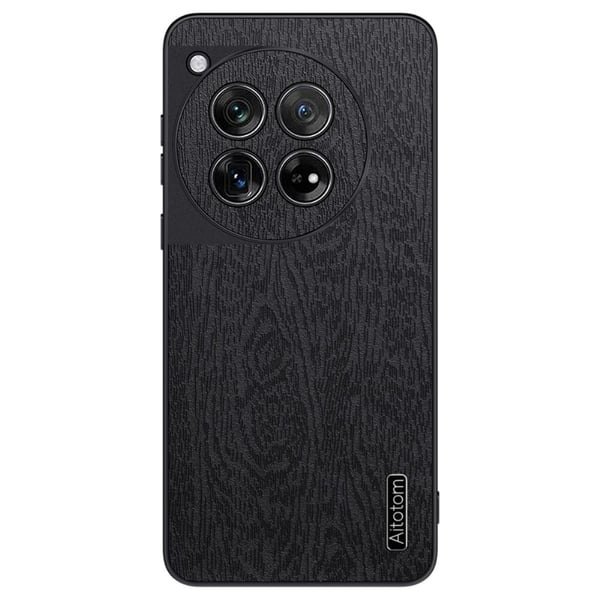 SKALO OnePlus 12 5G PU-læder Hybrid Cover - Sort