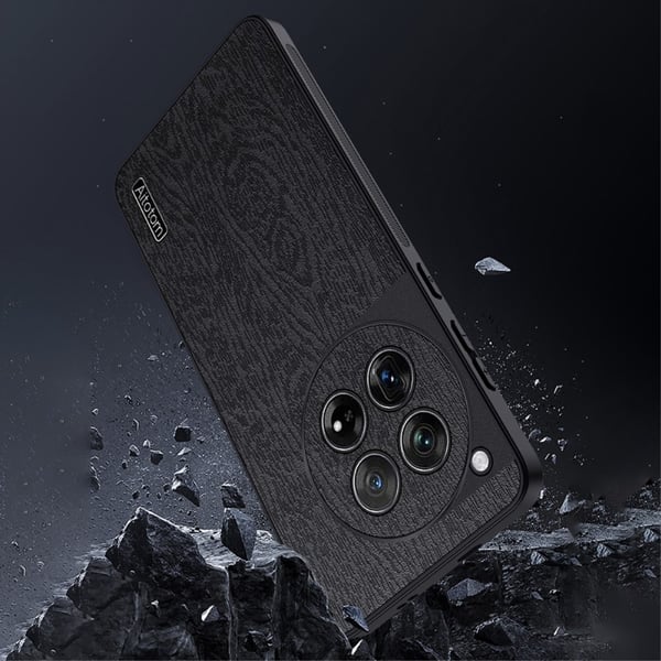 SKALO OnePlus 12 5G PU-læder Hybrid Cover - Grå