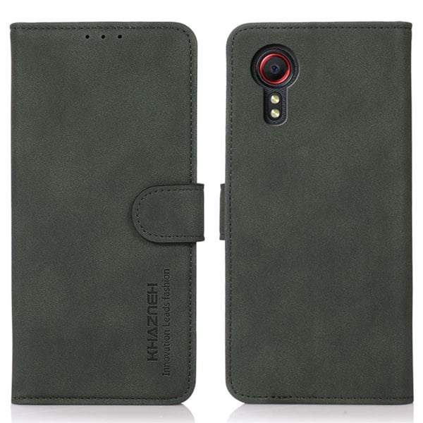 SKALO Samsung Xcover 7 KHAZNEH Plånboksfodral i PU-Läder - Grön