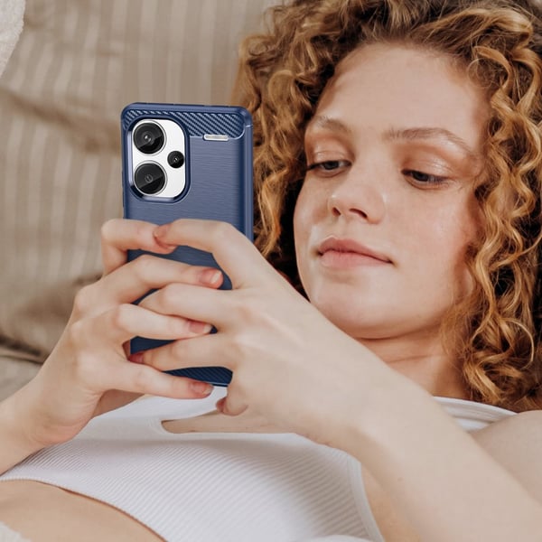 SKALO Xiaomi Redmi Note 13 Pro+ Armor Carbon Stødsikker TPU-cover