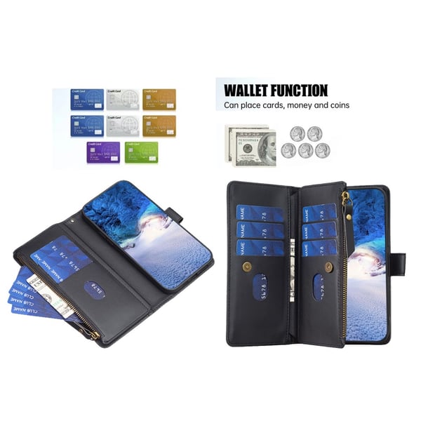 SKALO Xiaomi Redmi Note 13 4G Big Wallet 11-RUM Pungetui - Sort