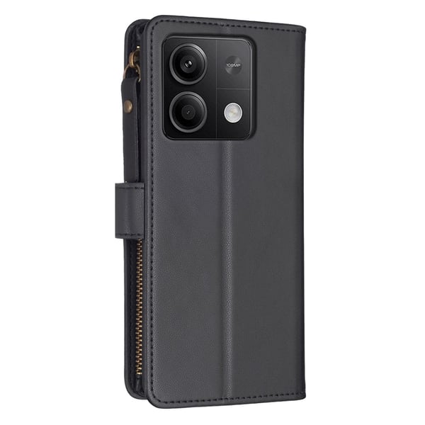 SKALO Xiaomi Redmi Note 13 4G Big Wallet 11-RUM Pungetui - Sort