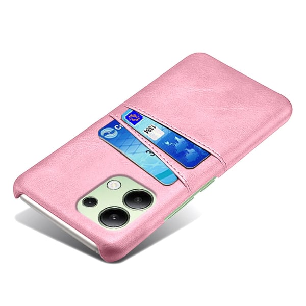 SKALO Xiaomi Redmi Note 13 4G PU-læder Kortholder Cover - Rosa guld