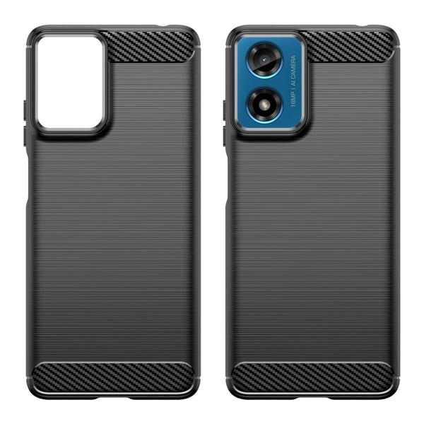 SKALO Motorola Moto E14 4G Armor Carbon Stødsikker TPU-cover
