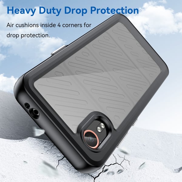 SKALO Samsung Xcover 7 Armor Hybrid Bumper Cover - Sort