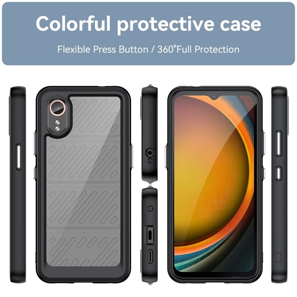 SKALO Samsung Xcover 7 Armor Hybrid Bumper Cover - Sort