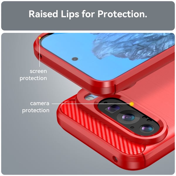 SKALO Google Pixel 9/9 Pro Armor Carbon Stødsikker TPU-cover