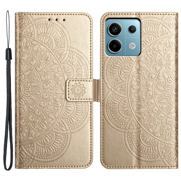 SKALO Xiaomi Redmi Note 13 Pro 5G Mandala Flip Cover - Guld