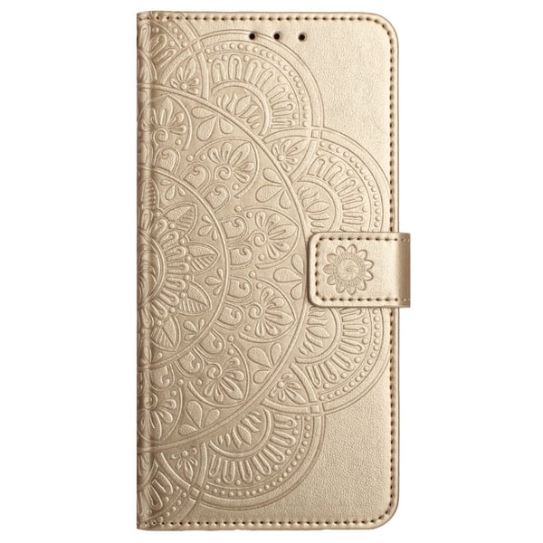 SKALO Xiaomi Redmi Note 13 Pro+ Mandala Flip Cover - Guld