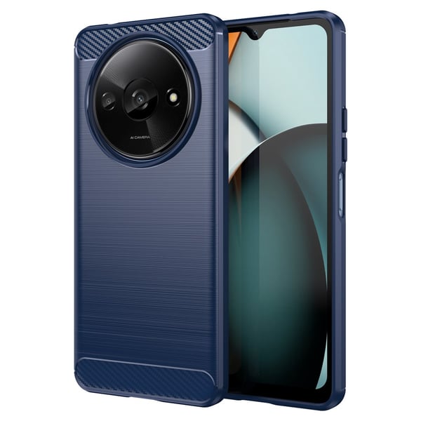 SKALO Xiaomi Redmi A3 Armor Carbon Iskunkestävä TPU suojakuori