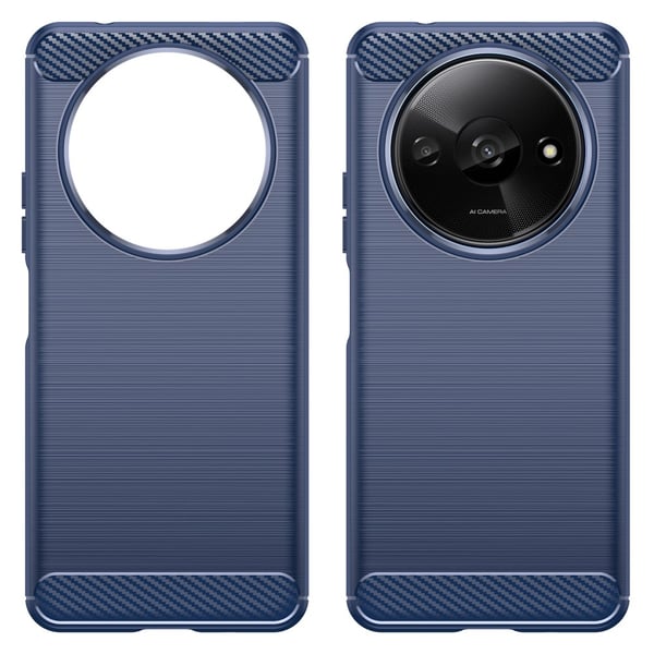 SKALO Xiaomi Redmi A3 Armor Carbon Stødsikker TPU-cover