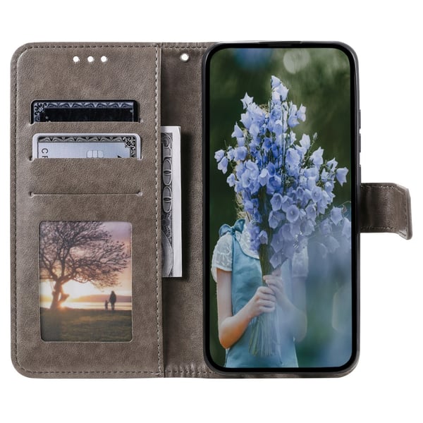 SKALO Sony Xperia 10 VI Mandala lompakkokotelo - Harmaa