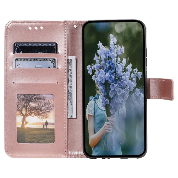 SKALO Sony Xperia 1 VI Mandala lompakkokotelo - Ruusukulta