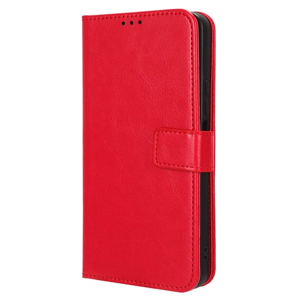 SKALO Sony Xperia 10 VI Crazy Horse Pungetui PU læder - Rød