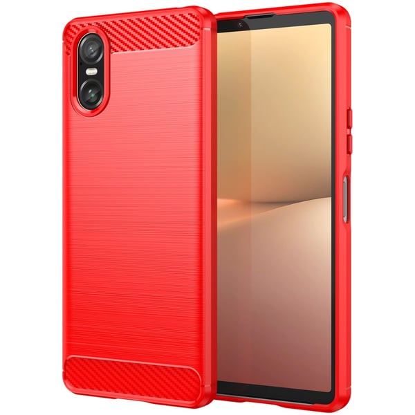 SKALO Sony Xperia 10 VI Armor Carbon Stødsikker TPU-cover