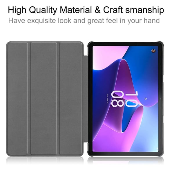 SKALO Lenovo Tab M10 (Gen 3) Trifold Suojakotelo - Harmaa