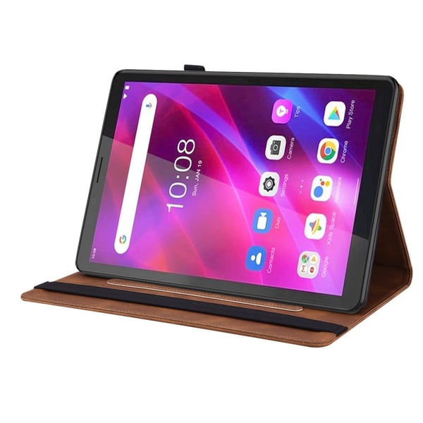 SKALO Lenovo Tab M7 (Gen 3) Mandala Butterfly Flip Cover - Brun