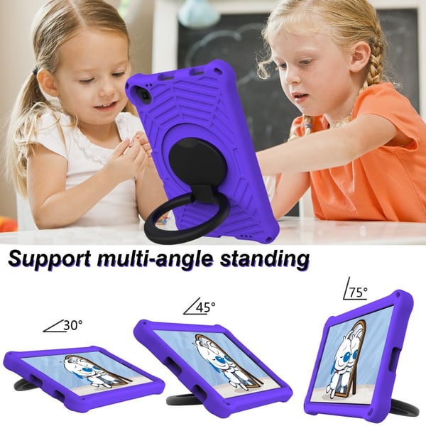 SKALO Lenovo Tab M10 FHD Plus 10.3" Ekstra stødsikker Armor Spider Mesh Cover med skulderrem - Lilla