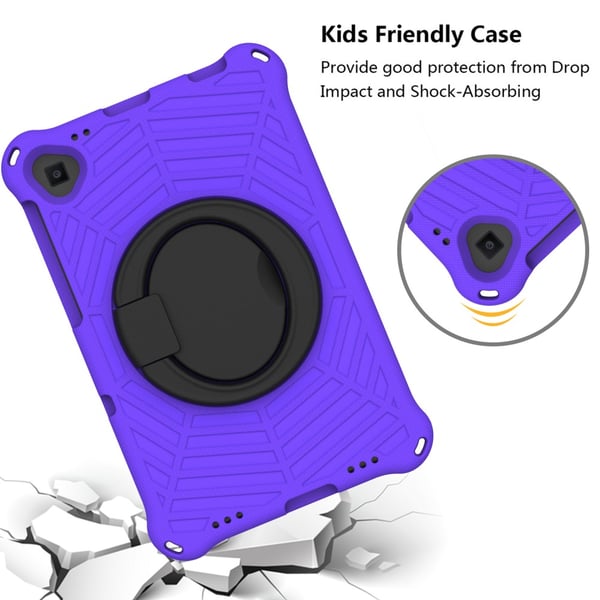 SKALO Lenovo Tab M10 FHD Plus 10.3" Ekstra stødsikker Armor Spider Mesh Cover med skulderrem - Lilla