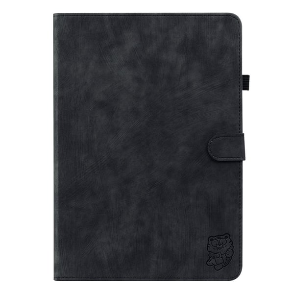 SKALO Xiaomi Pad 6 Cute Tiger PU-læder Flip Cover - Sort