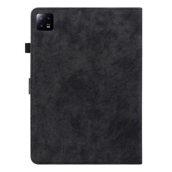 SKALO Xiaomi Pad 6 Cute Tiger PU-læder Flip Cover - Sort