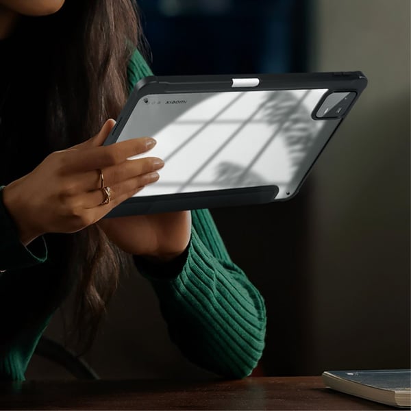 SKALO Xiaomi Pad 6 Trifold Etui med gennemsigtig bagside - Sort