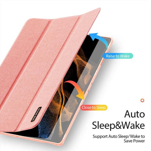 DUX DUCIS Samsung Tab S9 Ultra DOMO Series Trifold Flip Cover - Pink