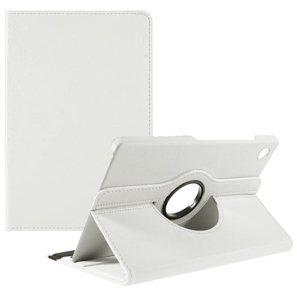 SKALO Samsung Tab A9+ 360 Litchi Flip Cover - Hvid