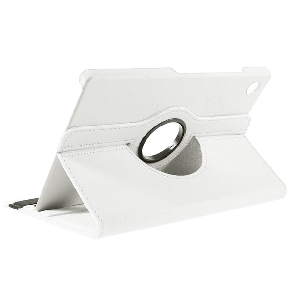 SKALO Samsung Tab A9+ 360 Litchi Flip Cover - Hvid
