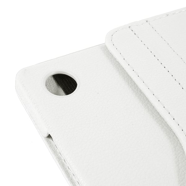 SKALO Samsung Tab A9+ 360 Litchi Flip Cover - Hvid