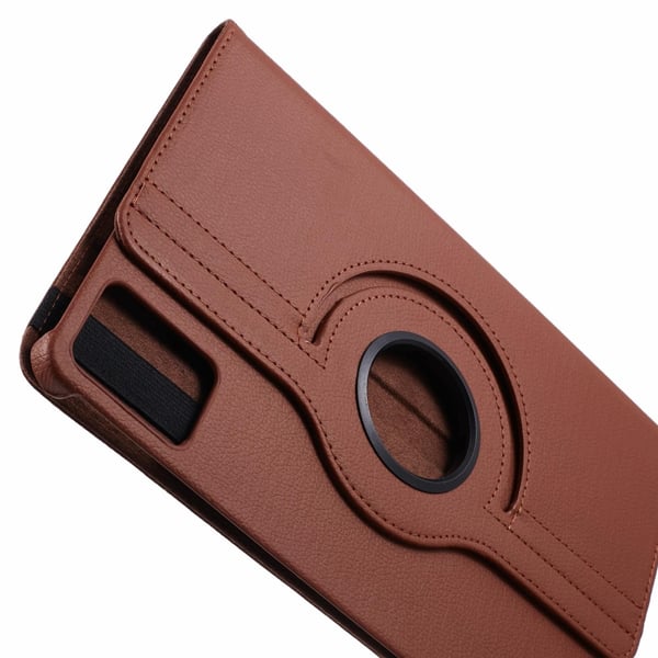SKALO Lenovo Tab M11 360 Litchi Flip Cover - Brun