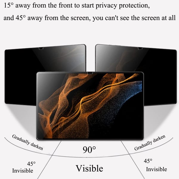 SKALO Samsung Tab A9 Privacy Hærdet Glas Skærmbeskyttelse