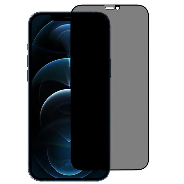 SKALO iPhone 12 Pro Max Privacy Hærdet Glas Skærmbeskyttelse - Svart