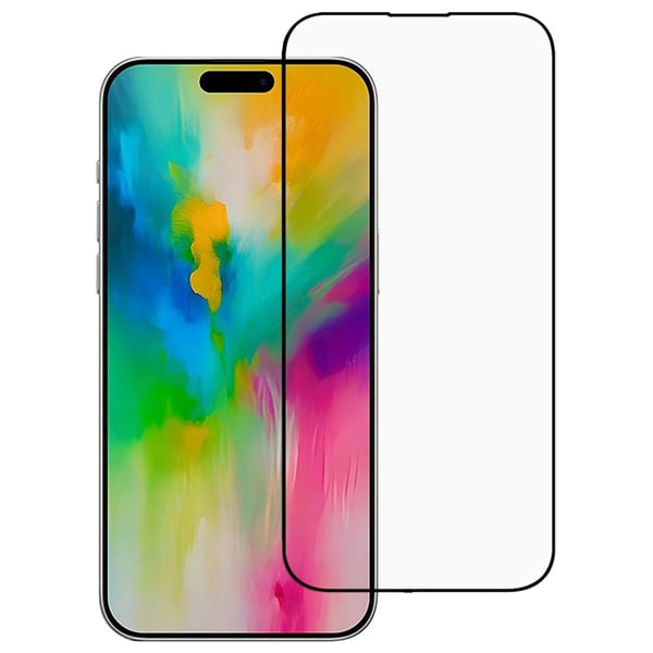 SKALO iPhone 16 Koko Näytön Karkaistu Lasi - Musta