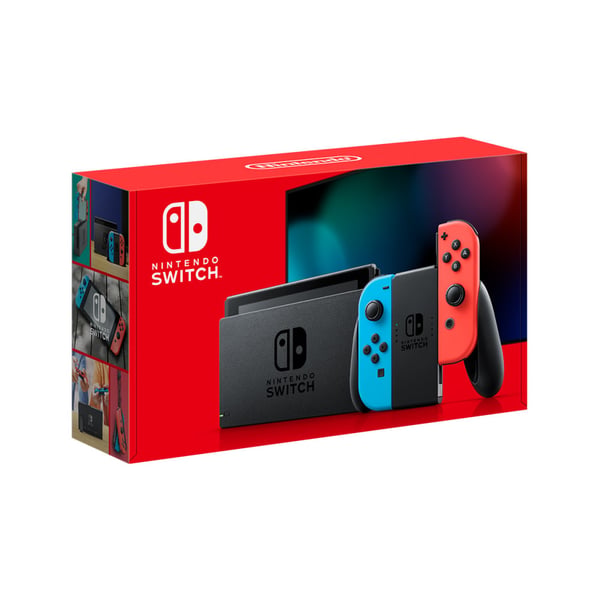 Nintendo Switch with Neon Blue and Neon Red Joy-Con - Spelkonsol - svart, neonröd, neonblå