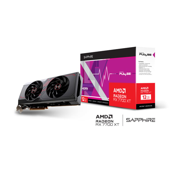Sapphire Pulse Radeon RX 7700 XT - grafikkort - Radeon RX 7700 XT - 12 GB