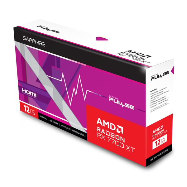 Sapphire Pulse Radeon RX 7700 XT - grafikkort - Radeon RX 7700 XT - 12 GB