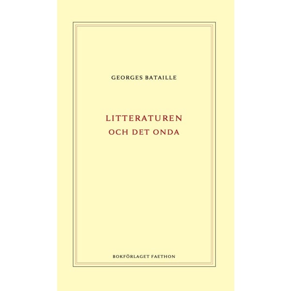 Litteraturen och det onda (inbunden)