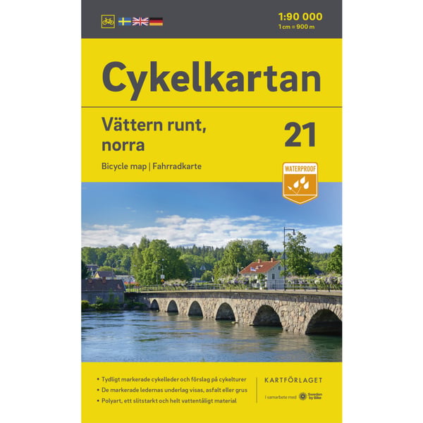 Cykelkartan Blad 21 Vättern runt, norra delen 2023-2025