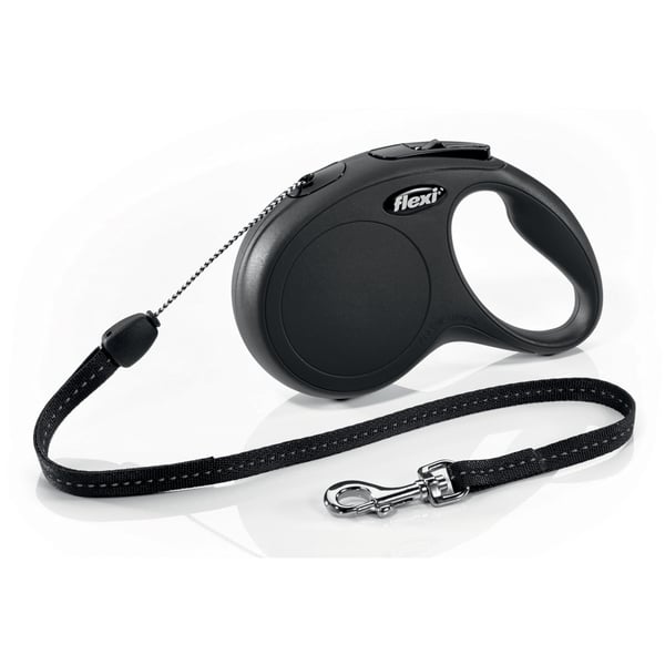 Flexi Classic S Lång Snöre svart 1-8 8m/max12kg