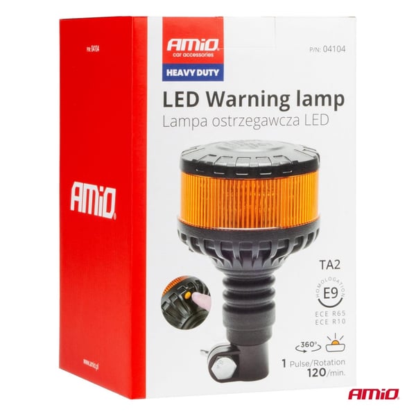 LED blinkende advarselslampe W28P 12V 24V AMIO-04104