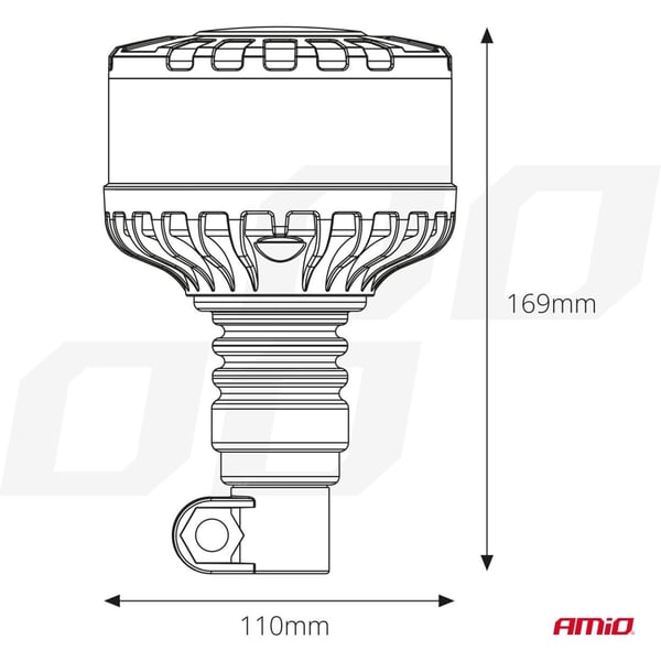 LED blinkende advarselslampe W28P 12V 24V AMIO-04104