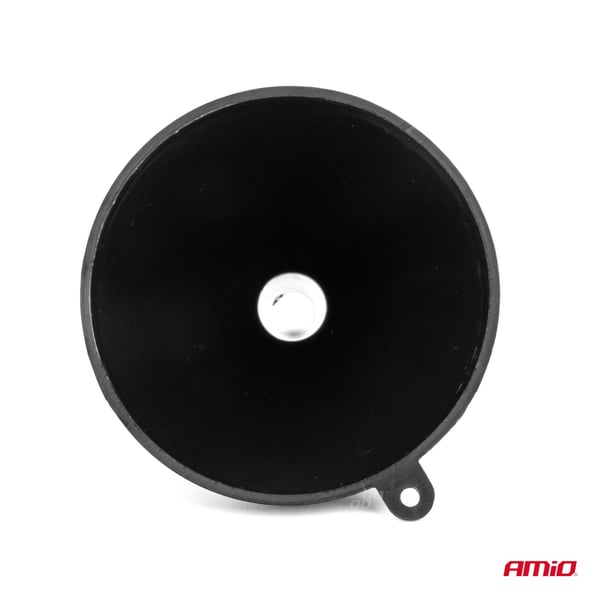 Svart plasttratt universal för bränsle, flytande vatten 10 cm AMIO-04044