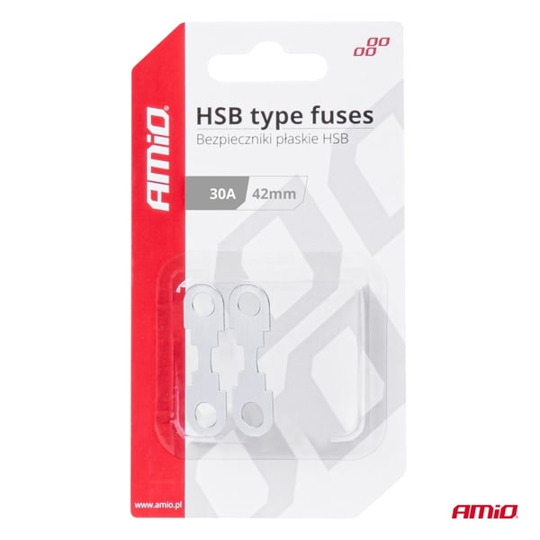 Fladsikringer 2 stk. HSB 42mm 30A AMIO-03497