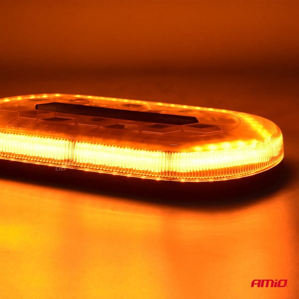 LED-advarselsbjælke 33 cm magnet homologering R65 R10 12-24V AMIO-03336