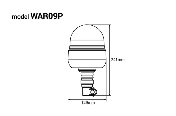 Vilkkuva varoitusvalo 39 LED flex R65 R10 12V 24V WAR09P AMIO-01501