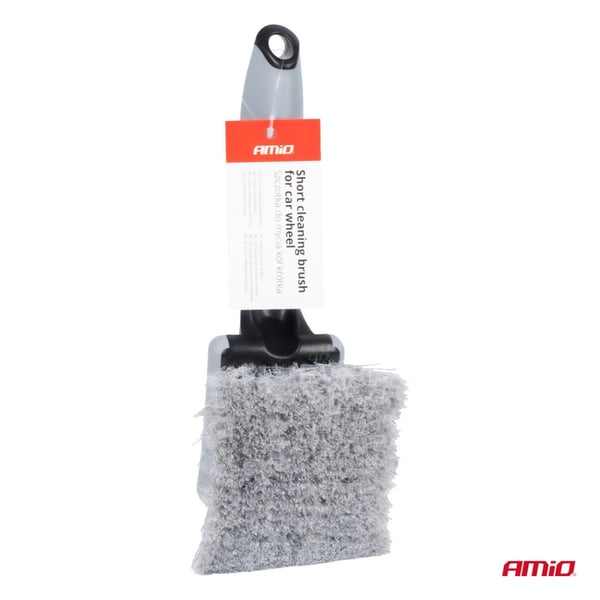 Harja pyörien, vanteiden ja pölykapseleiden puhdistukseen, lyhyt, 26 cm AMIO-04031