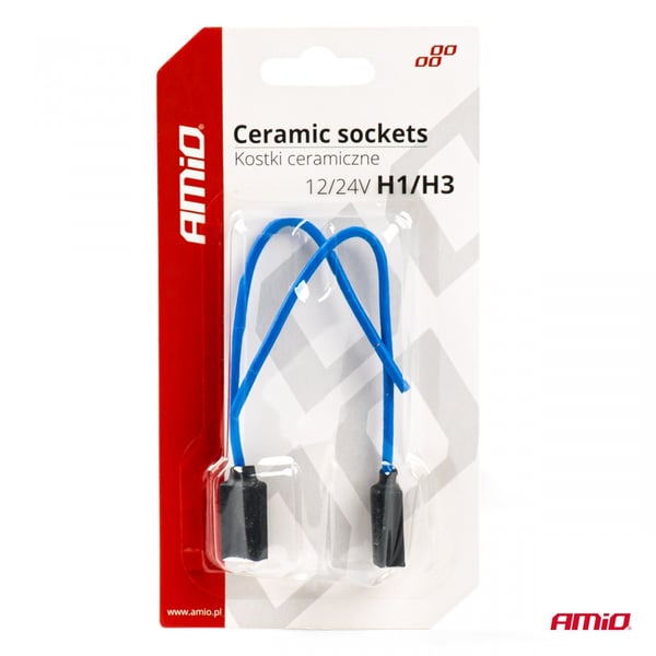 Keramiske lige terninger H1 H3 fatningsstik AMIO-03050